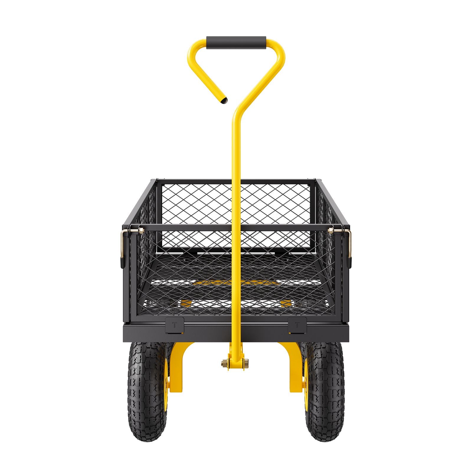 900 Lbs Heavy Duty Steel Garden Cart, Garden Wagon Cart on Wheels, Outdoor Metal Yard Utility Wagon Carts with 10