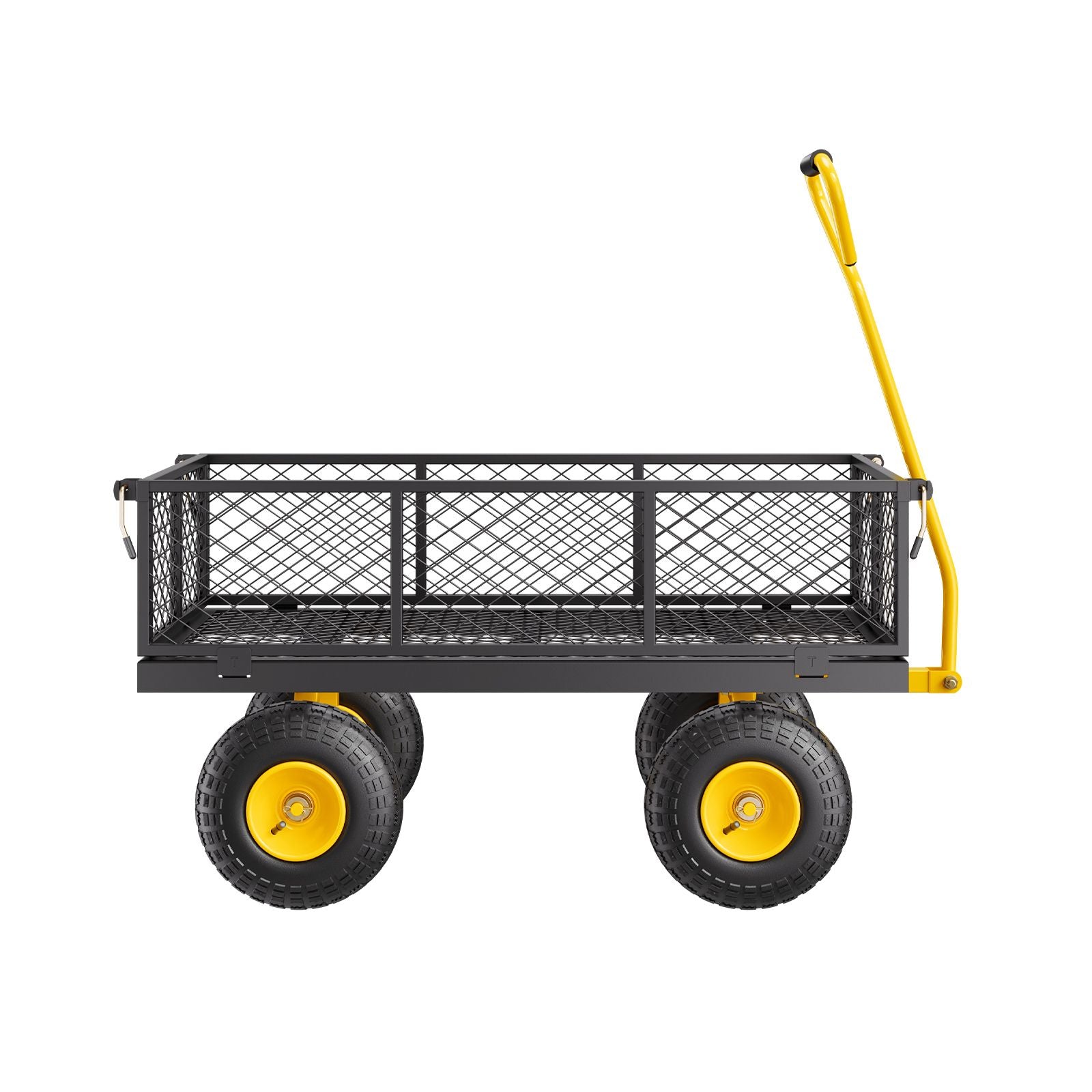 900 Lbs Heavy Duty Steel Garden Cart, Garden Wagon Cart on Wheels, Outdoor Metal Yard Utility Wagon Carts with 10