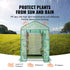 Walk-in Green House, 4.6 x 2.4 x  6.7 ft  Greenhouse with Shelves, Set Up in Minutes, High Strength PE Cover with Doors & Windows and Steel Frame, Suitable for Planting and Storage, Green