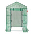 Walk-in Green House, 4.6 x 2.4 x  6.7 ft  Greenhouse with Shelves, Set Up in Minutes, High Strength PE Cover with Doors & Windows and Steel Frame, Suitable for Planting and Storage, Green
