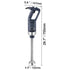 Commercial Immersion Blender 500W Heavy Duty Hand Mixer for Soup Sauces