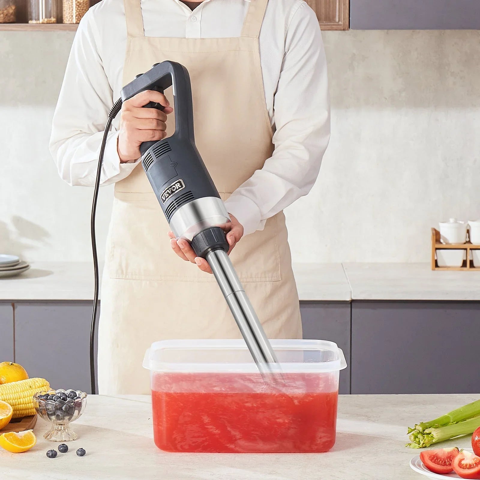 Commercial Immersion Blender 500W Heavy Duty Hand Mixer for Soup Sauces