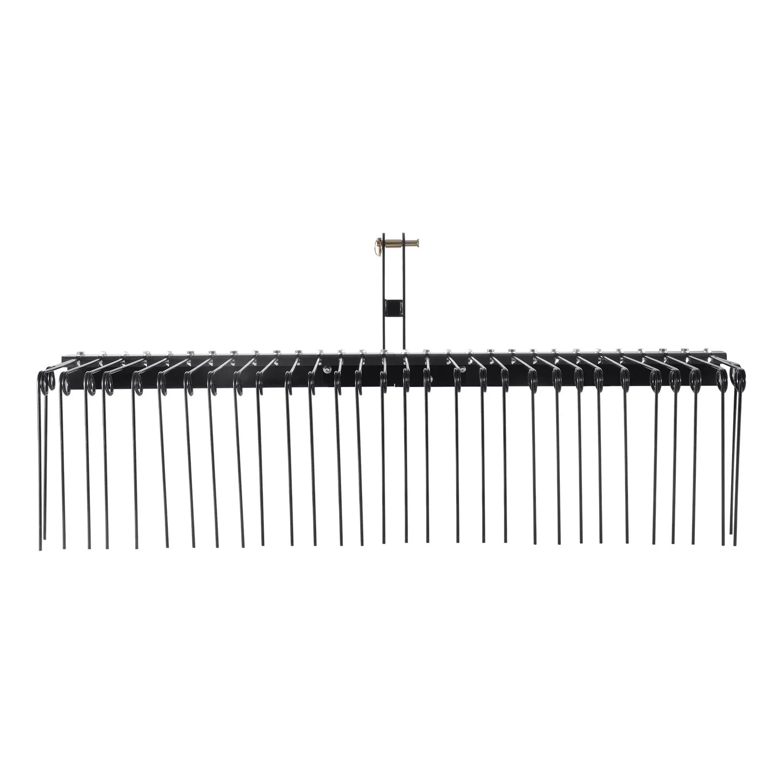 Tow Behind Landscape Rake, 1.8m Tow Dethatcher with 32 Steel Tines, Lawn Dethatcher Rake Attaches to Category 1, 3 Point Hitch for Tractor, for Leaves, Pine Needles, Straw, and Grass