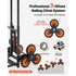 Stair Climbing Cart, 100 kg Stair-Climbing Capacity, Heavy-Duty Folding Trolley Cart with Telescoping Handle, 6 Wheels and 2 Bungee Cords, Stair Climber Dolly for Home, Groceries, Warehouse