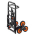 Stair Climbing Cart, 100 kg Stair-Climbing Capacity, Heavy-Duty Folding Trolley Cart with Telescoping Handle, 6 Wheels and 2 Bungee Cords, Stair Climber Dolly for Home, Groceries, Warehouse