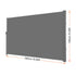 Retractable Side Awning 160x300cm Outdoor Privacy Screen UV30+ Gray