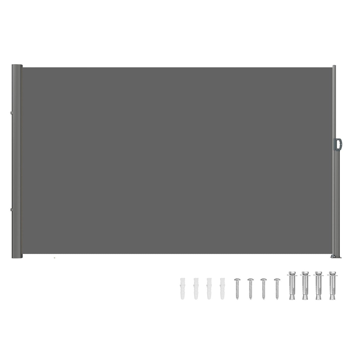 Retractable Side Awning 160x300cm Outdoor Privacy Screen UV30+ Gray