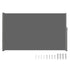 Retractable Side Awning 160x300cm Outdoor Privacy Screen UV30+ Gray