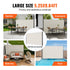 160x300cm Retractable Side Awning Outdoor Privacy Screen Beige UV Resistant