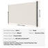 160x300cm Retractable Side Awning Outdoor Privacy Screen Beige UV Resistant