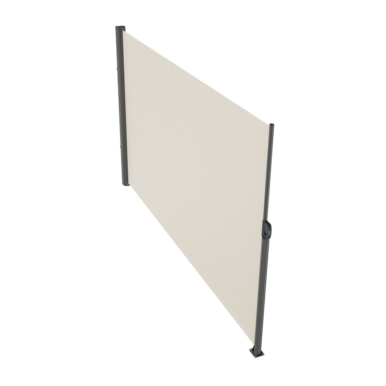 VEVOR Retractable Side Awning,160X300cm Aluminum Outdoor Privacy Screen, 280g Polyester Water-proof Retractable Patio Screen, UV 30+ Room Divider Wind Screen for Patio, Backyard, Balcony, Beige