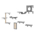 Wall Mounted Cat Shelves Set of 6 Cat Tree Hammock Perches Furniture