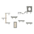 Wall Mounted Cat Shelves Set of 6 Cat Tree Hammock Perches Furniture