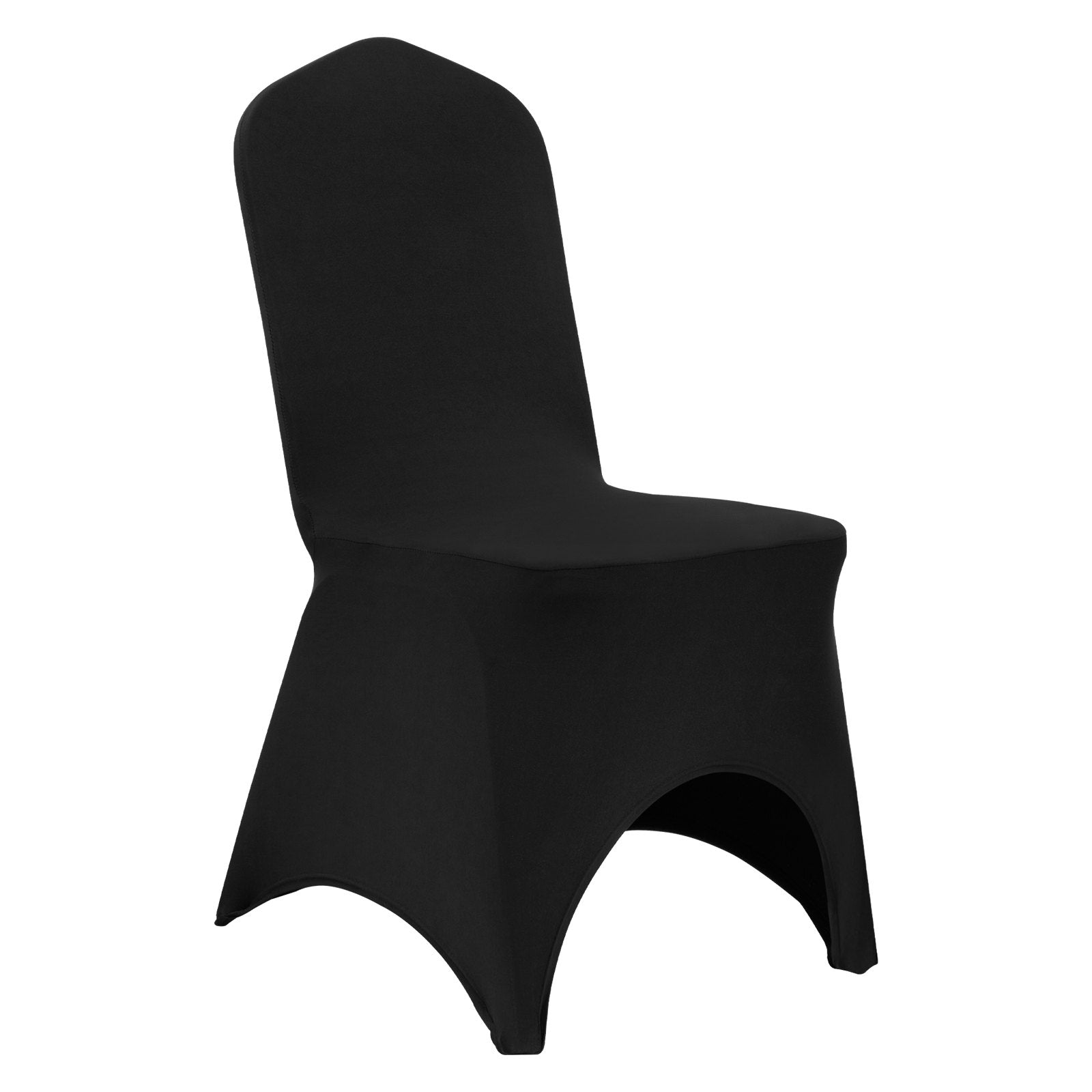 50 PCS Black Chair Covers Polyester Spandex Stretch Wedding Party Banquet