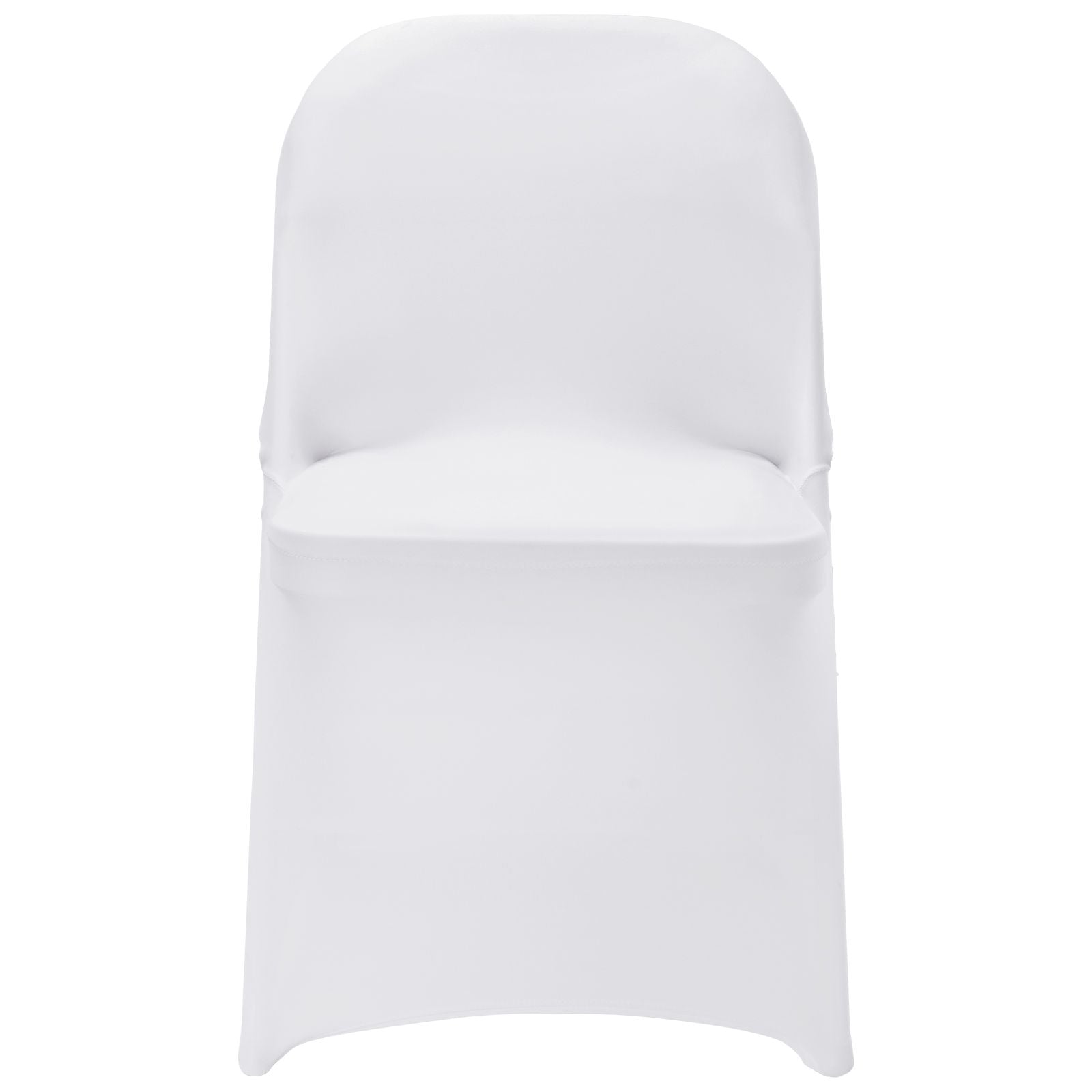 12PCS White Spandex Folding Chair Covers Stretch Washable Slipcovers