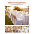 12PCS White Spandex Folding Chair Covers Stretch Washable Slipcovers