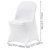 12PCS White Spandex Folding Chair Covers Stretch Washable Slipcovers