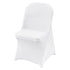 12PCS White Spandex Folding Chair Covers Stretch Washable Slipcovers