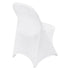 12PCS White Spandex Folding Chair Covers Stretch Washable Slipcovers