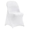 Stretch Spandex Folding Chair Covers, Universal Fitted Chair Cover, Removable Washable Protective Slipcovers, for Wedding, Holiday, Banquet, Party, Celebration, Dining (12PCS White)