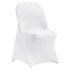 Stretch Spandex Folding Chair Covers, Universal Fitted Chair Cover, Removable Washable Protective Slipcovers, for Wedding, Holiday, Banquet, Party, Celebration, Dining (12PCS White)