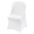 Stretch Spandex Folding Chair Covers, Universal Fitted Chair Cover, Removable Washable Protective Slipcovers, for Wedding, Holiday, Banquet, Party, Celebration, Dining (12PCS White)