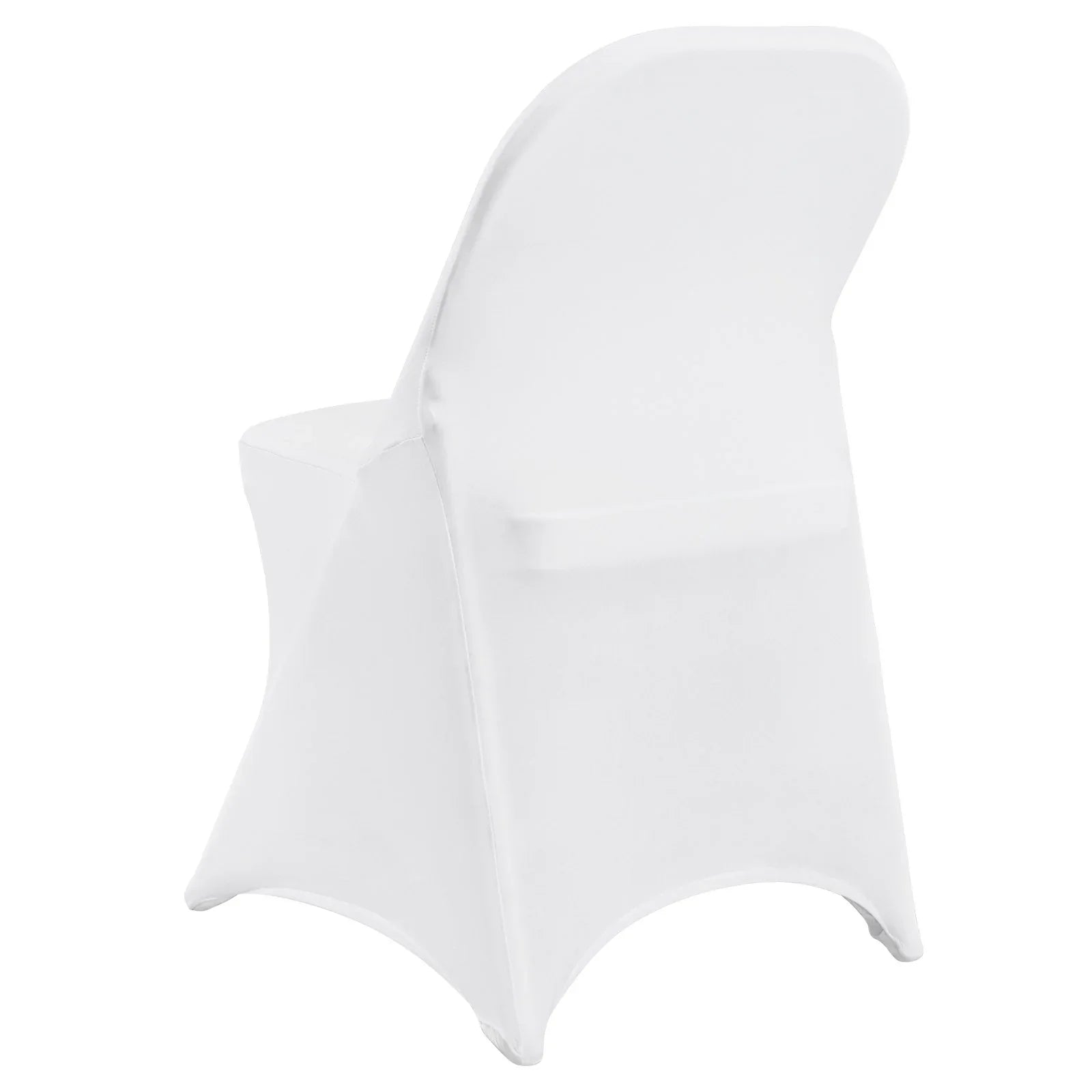 Stretch Spandex Folding Chair Covers, Universal Fitted Chair Cover, Removable Washable Protective Slipcovers, for Wedding, Holiday, Banquet, Party, Celebration, Dining (12PCS White)