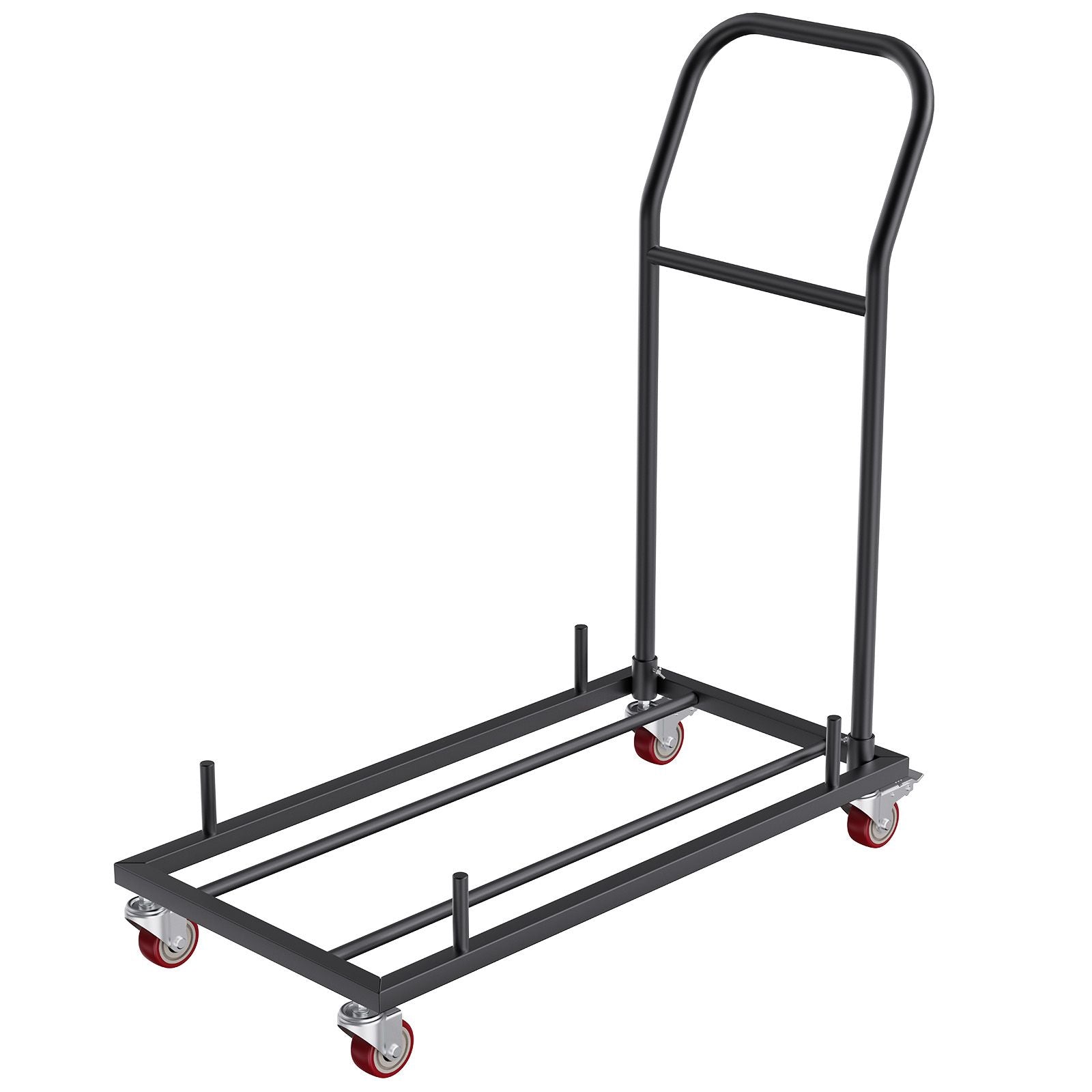 Folding Chair Storage Dolly 12 Chair Capacity Heavy Duty Iron Rack Cart Trolley
