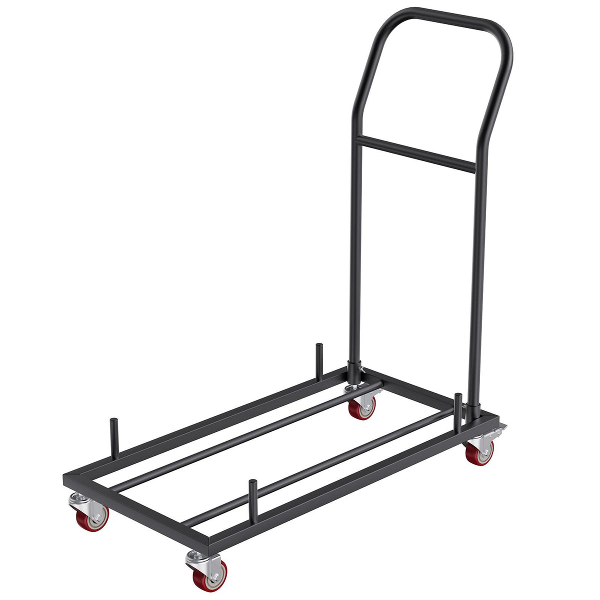 Folding Chair Storage Dolly 12 Chair Capacity Heavy Duty Iron Rack Cart Trolley