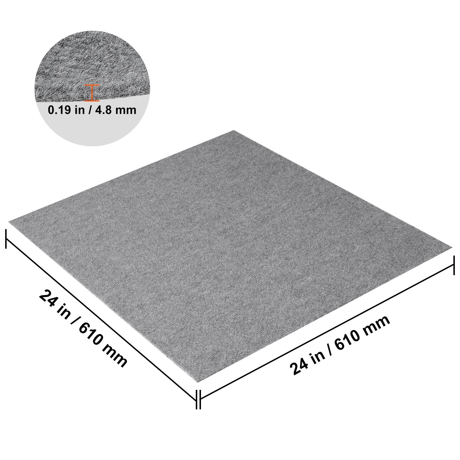 Carpet Tiles Peel and Stick, Squares Self Adhesive Carpet Floor Tile, Soft Padded Carpet Tiles, Easy Install DIY for Bedroom Living Room Indoor Outdoor (9Tiles, Light Gray)