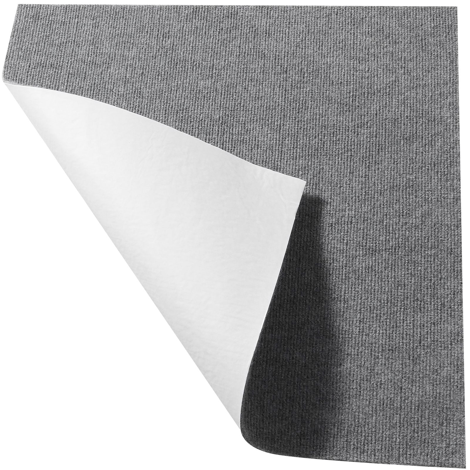 Carpet Tiles Peel and Stick, Squares Self Adhesive Carpet Floor Tile, Soft Padded Carpet Tiles, Easy Install DIY for Bedroom Living Room Indoor Outdoor (9Tiles, Light Gray)