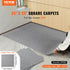 Carpet Tiles Peel and Stick, Squares Self Adhesive Carpet Floor Tile, Soft Padded Carpet Tiles, Easy Install DIY for Bedroom Living Room Indoor Outdoor (9Tiles, Light Gray)