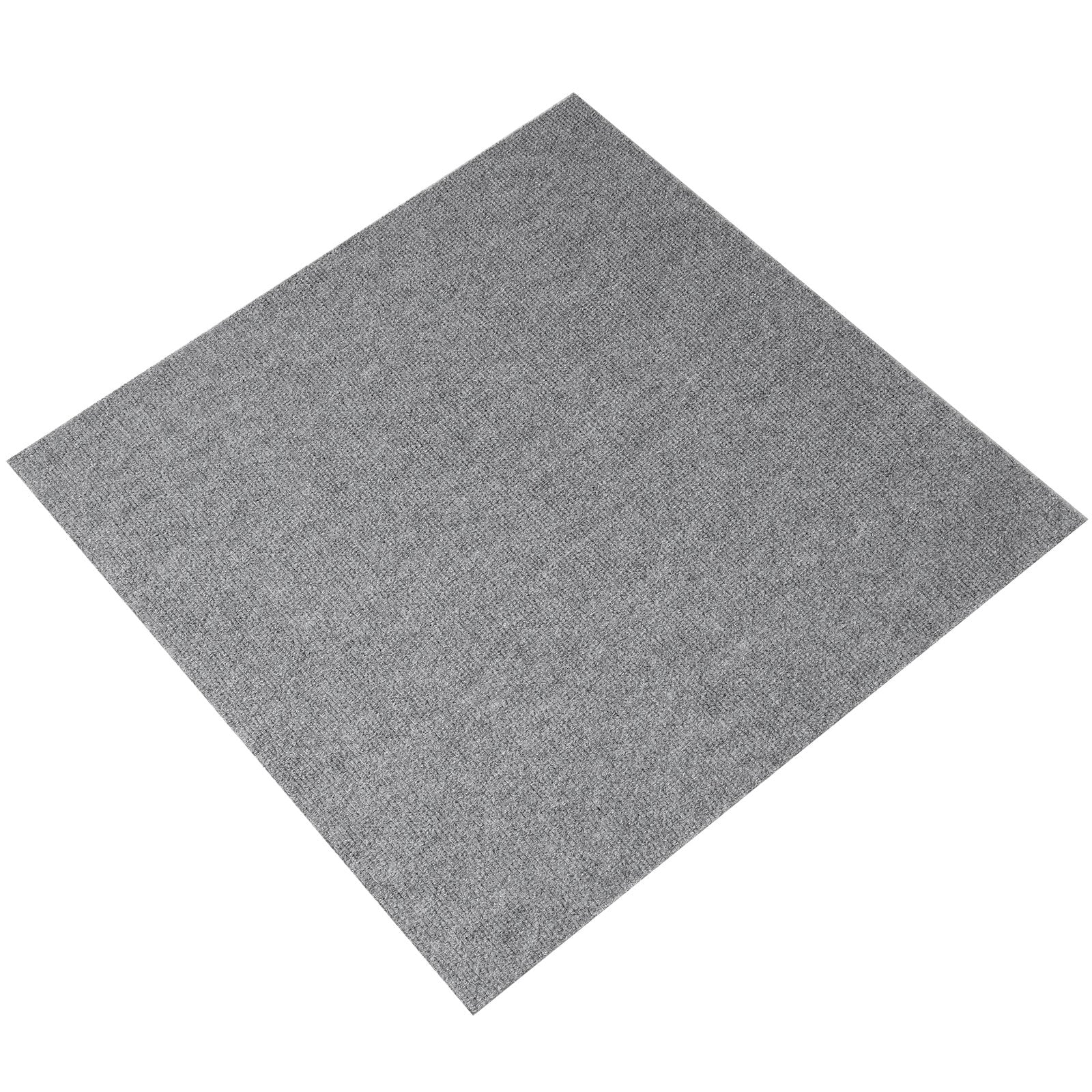 Carpet Tiles Peel and Stick, Squares Self Adhesive Carpet Floor Tile, Soft Padded Carpet Tiles, Easy Install DIY for Bedroom Living Room Indoor Outdoor (9Tiles, Light Gray)