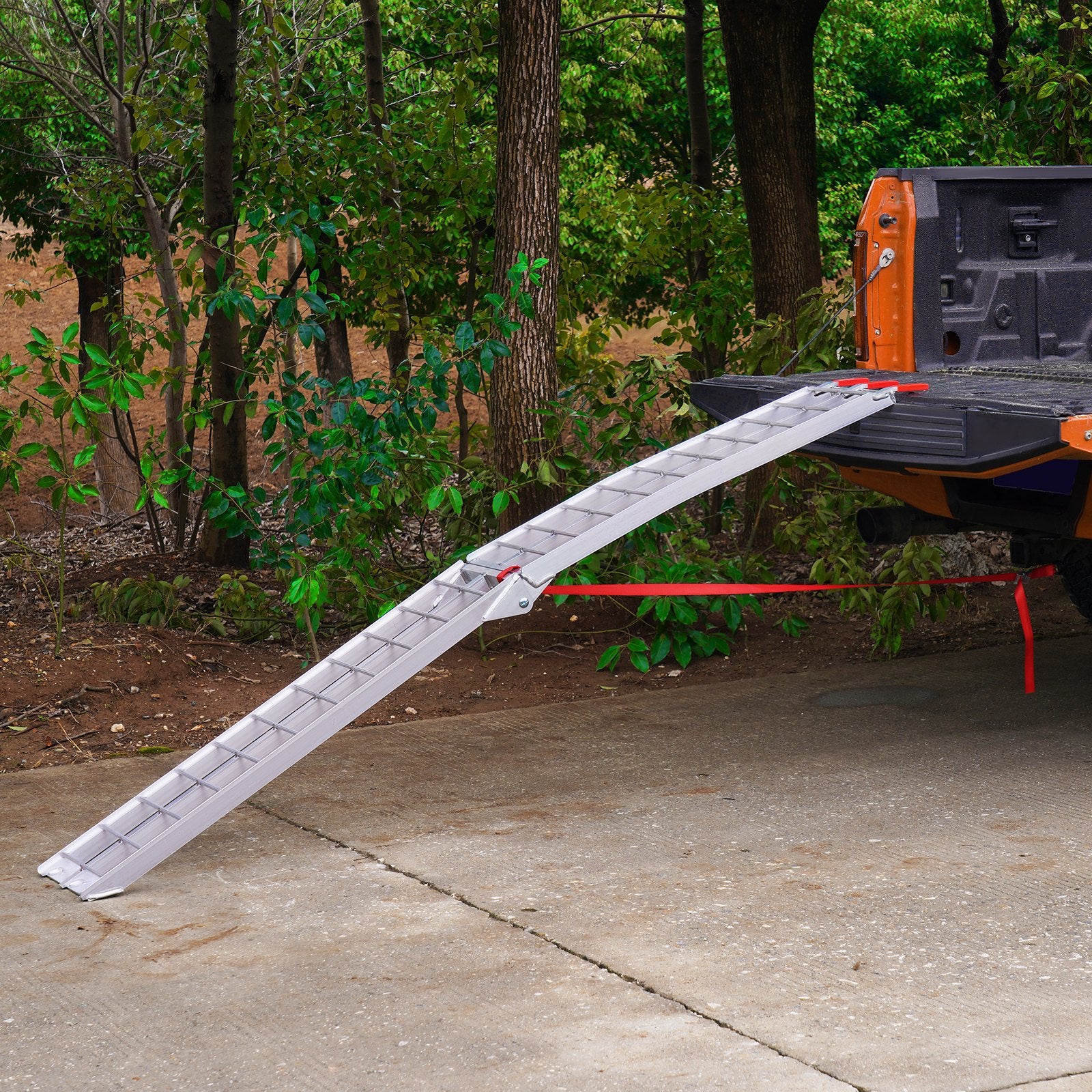 Aluminum Ramp 750 LBS Foldable Loading Ramps for Pickup Trucks Bed 1 Piece