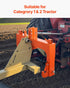 3-Point Quick Hitch with 2 in Receiver, 3000 Lbs Lift Capacity, 3-Pt Hitch with 5 Level Adjustable Bolt, Adaptation to Category 1 & 2 Tractor, Heavy Duty 3 Point Attachments, Orange