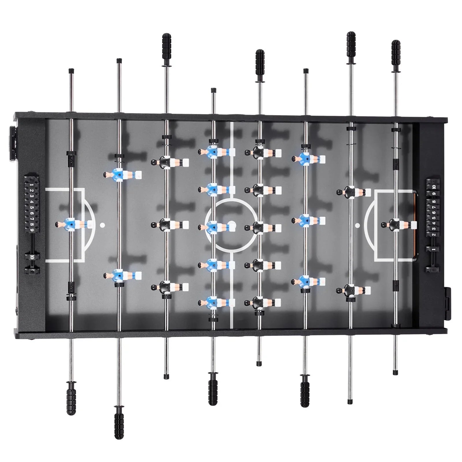 Foosball Table, 121 cm Standard Size Table, Indoor Full Size Foosball Tables for Home, Family, and Game Room, Durable Soccer Set, Includes 2 Balls, Score Keeper, and 2 Cup Holders