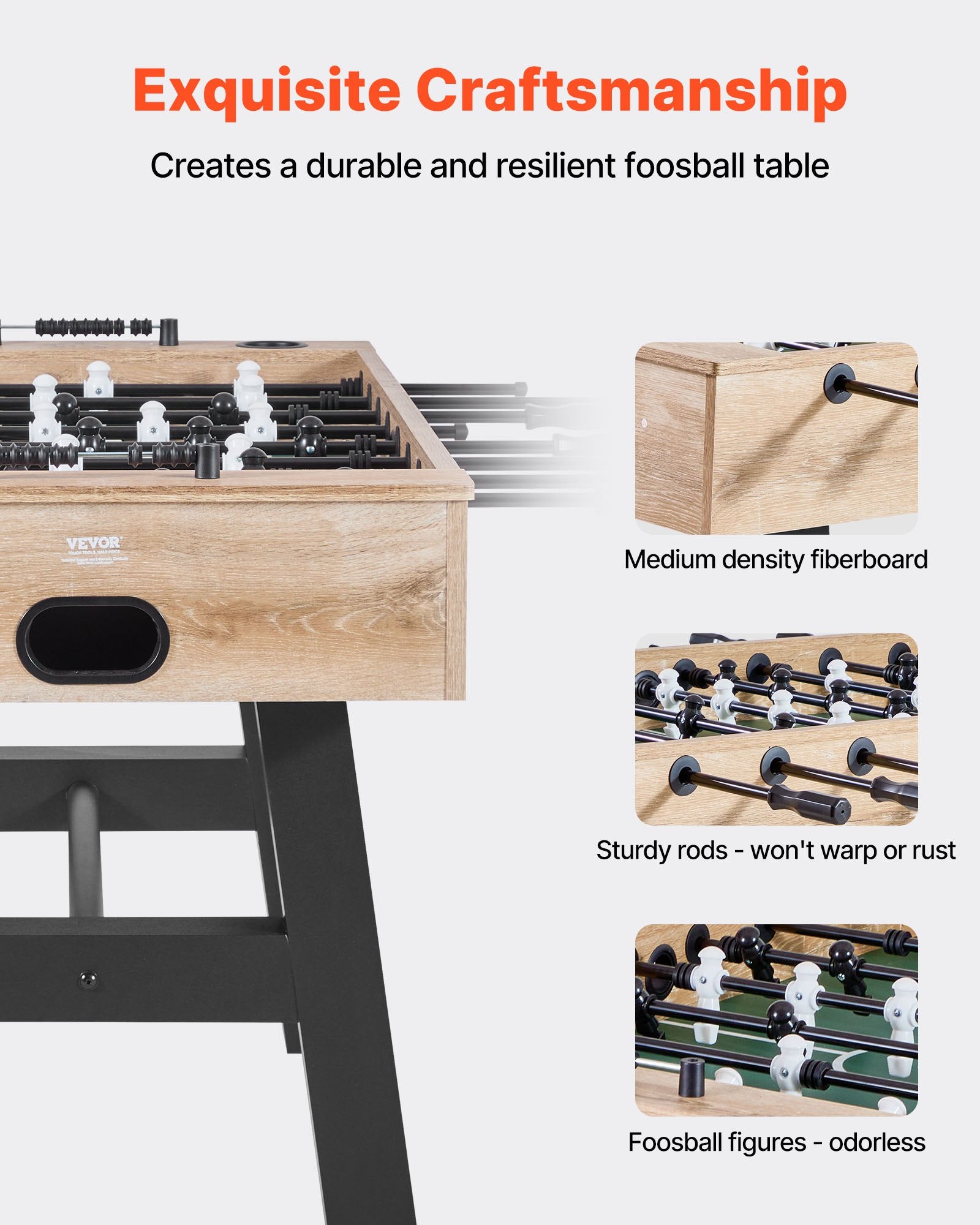 140 cm Foosball Soccer Game Table Standard Size Foosball Table for Home