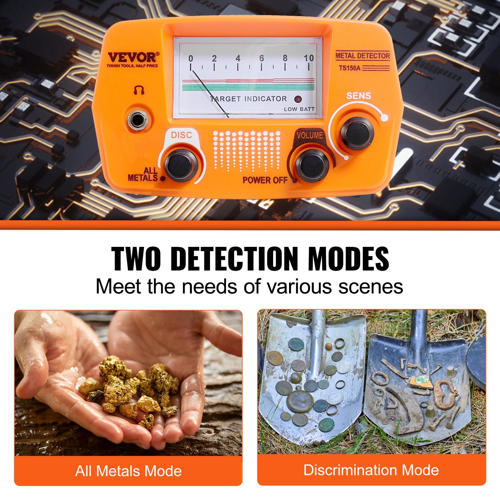 VEVOR Metal Detector for Adults & Kids, 8