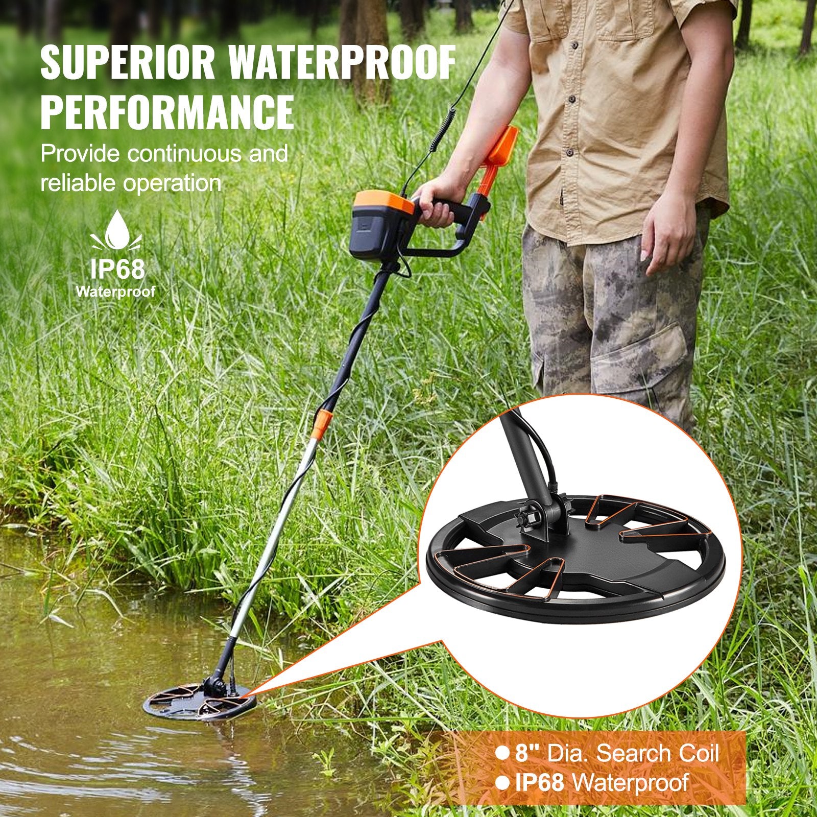VEVOR Metal Detector for Adults & Kids, 8