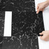 Self Adhesive Vinyl Floor Tiles 12 x 12 inch, 50 Tiles 1.5mm Thick Peel & Stick, Black Marble Texture DIY Flooring for Kitchen, Dining Room, Bedrooms & Bathrooms, Easy for Home Decor