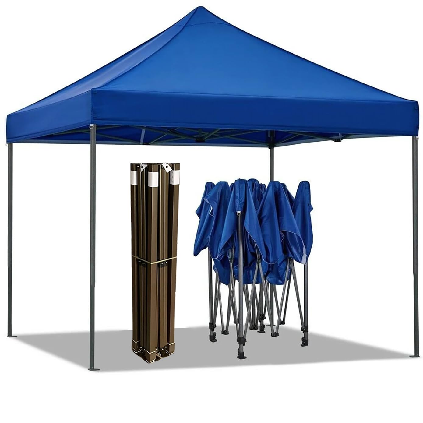 Portable Water-Resistant Gazebo 3x3 M - Black / Without Sidewalls
