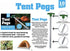 Heavy-Duty Storm Proof 10 Pack Galvanized Steel Rust Proof Tent Pegs