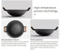 Large Cast Iron Stir Fry Wok – Durable Wooden Handle Cookware - 36CM