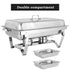 Chafing Dish Food Warmer Stove, 11L, 2 Compartment, 304 Stainless Steel