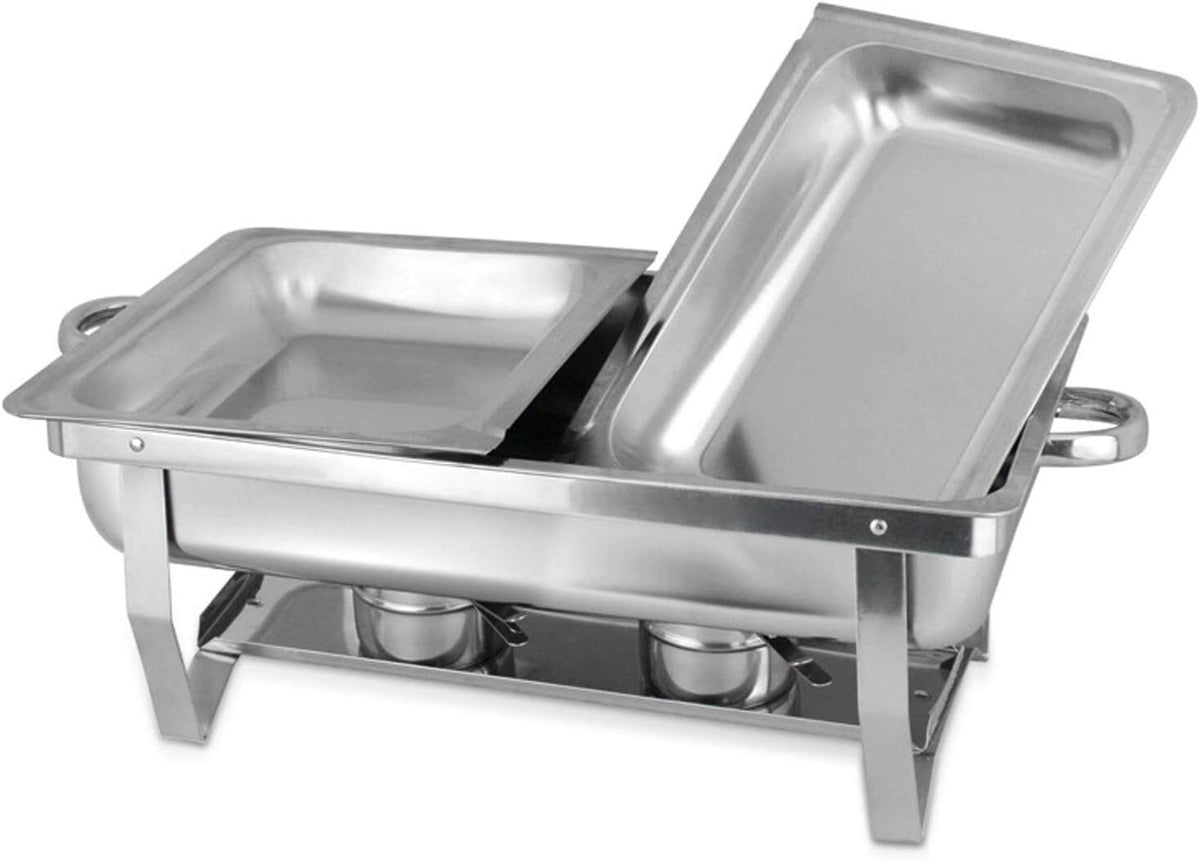 Chafing Dish Food Warmer Stove, 11L, 2 Compartment, 304 Stainless Steel