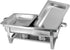 Chafing Dish Food Warmer Stove, 11L, 2 Compartment, 304 Stainless Steel