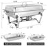 Chafing Dish Food Warmer Stove, 11L, 2 Compartment, 304 Stainless Steel