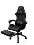 Gaming Chair With Headrest and Foot Rest - Black