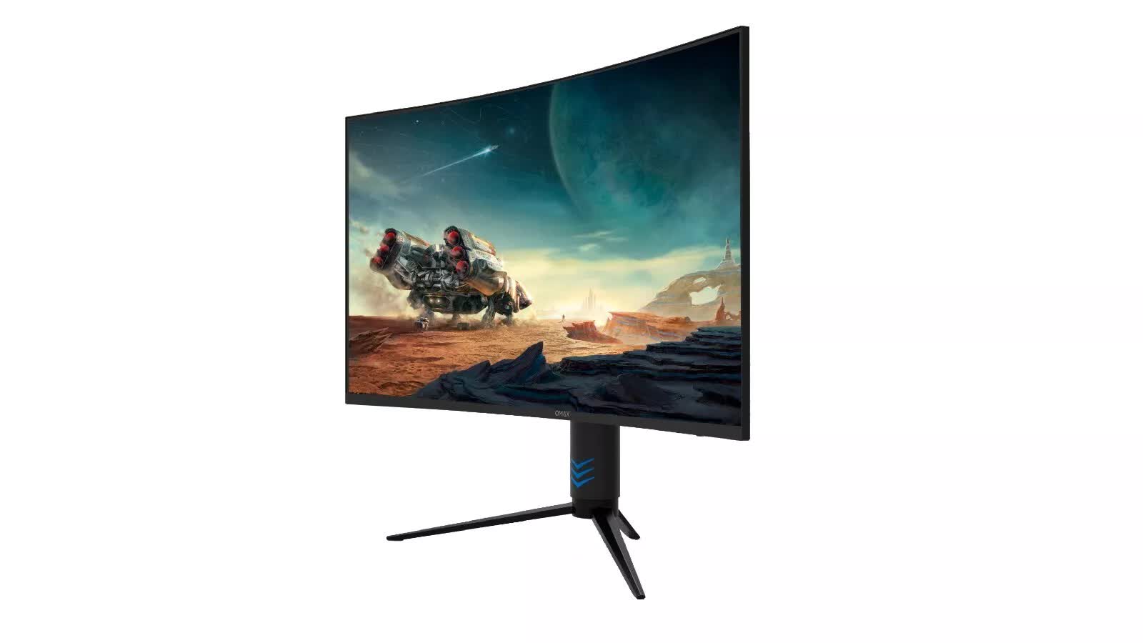 31.5" Gaming Monitor Curved QHD 165Hz 2560*1440p 1ms with Build in Speakers Height Adjustable