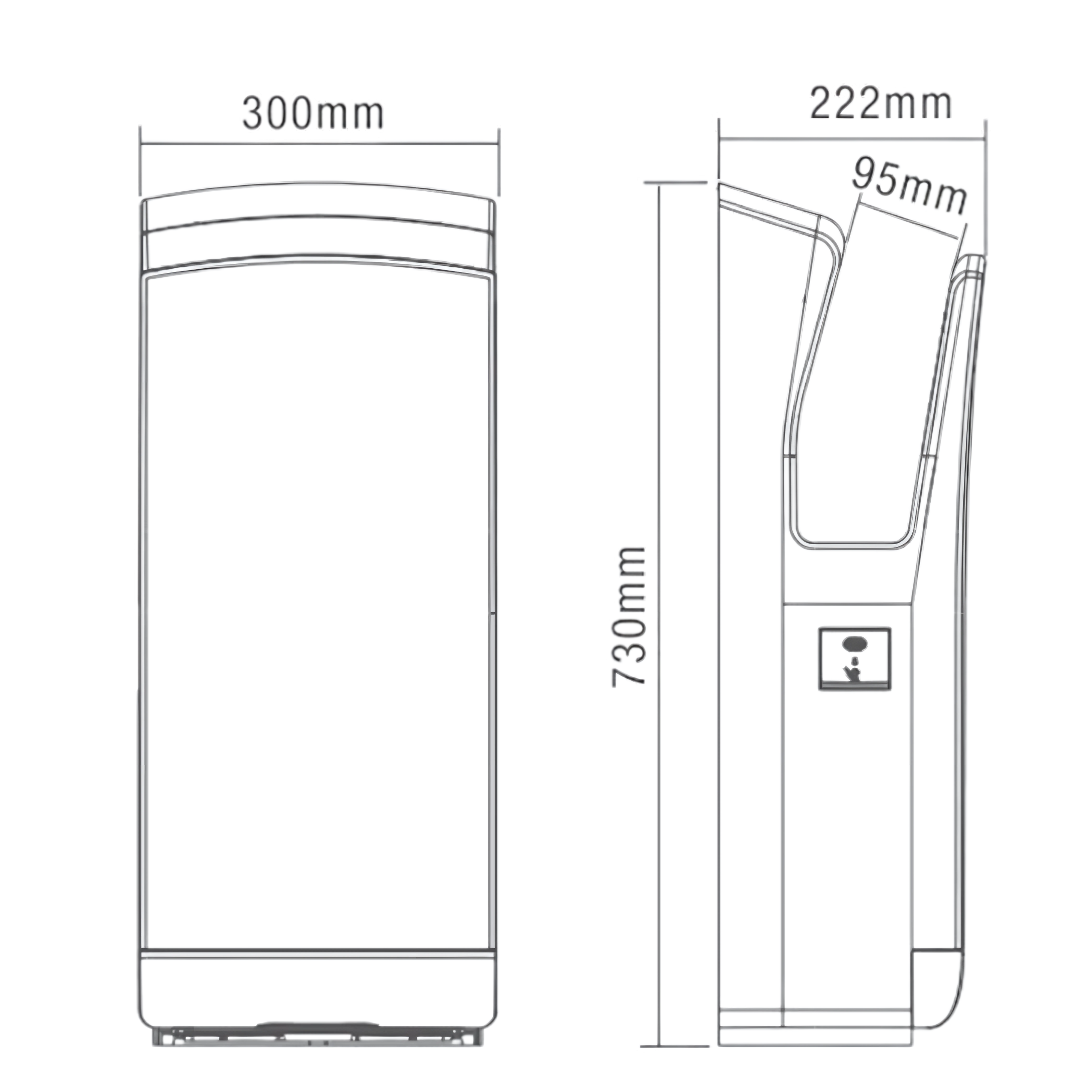 Peak Pro Jet Hand Dryer 1650W